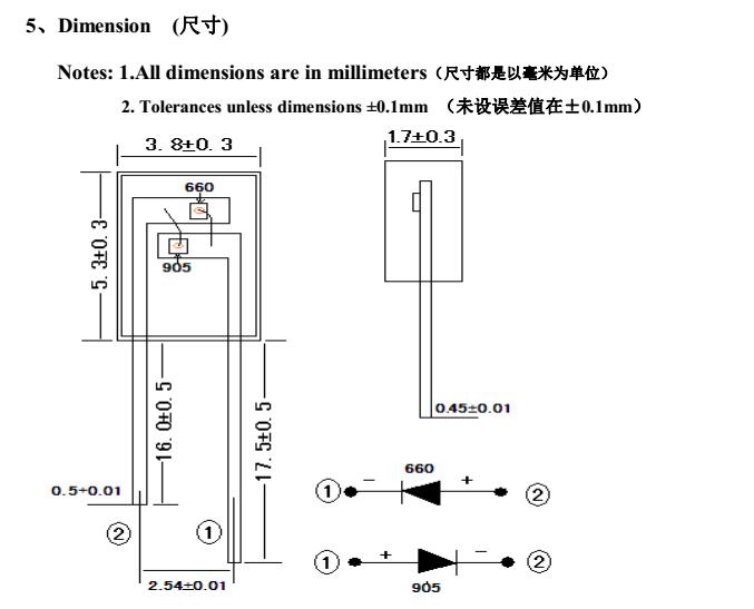 血氧红外发射管